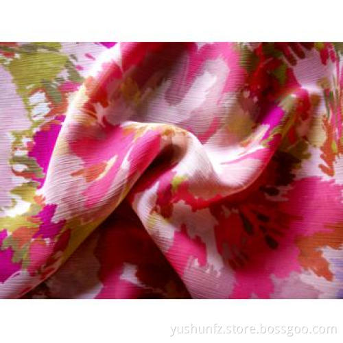 75*75D printed Yoryu chiffon,ladies dress and interlining fabric
